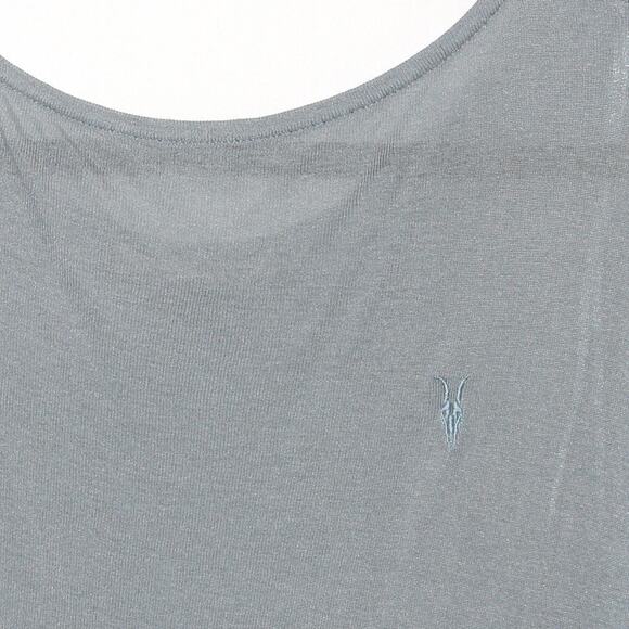 AllSaints Francesco Rita Oversize Long Sleeve T-Shirt Light Blue Size Large - Picture 3 of 7